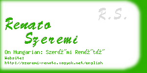 renato szeremi business card